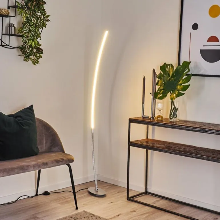 Lampadaire Nagu LED Nickel mat, 1 lumière