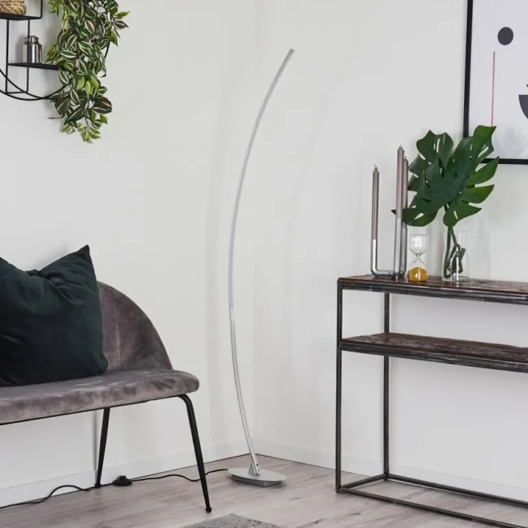 Lampadaire Nagu LED Nickel mat, 1 lumière