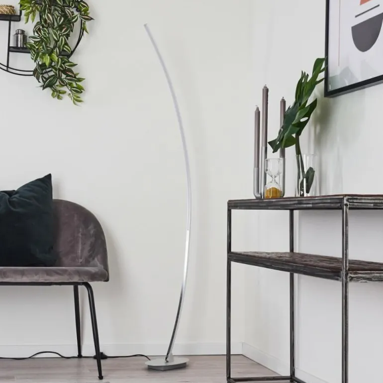Lampadaire Nagu LED Nickel mat, 1 lumière