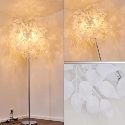 Lampadaire Nauela Acier brossé, 3 lumières