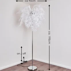 Lampadaire Nauela Acier brossé, 3 lumières