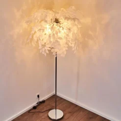 Lampadaire Nauela Acier brossé, 3 lumières