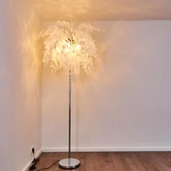 Lampadaire Nauela Acier brossé, 3 lumières