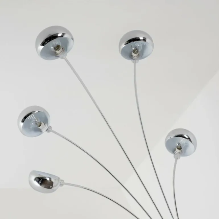 Lampadaire Nikkala Chrome, 5 lumières