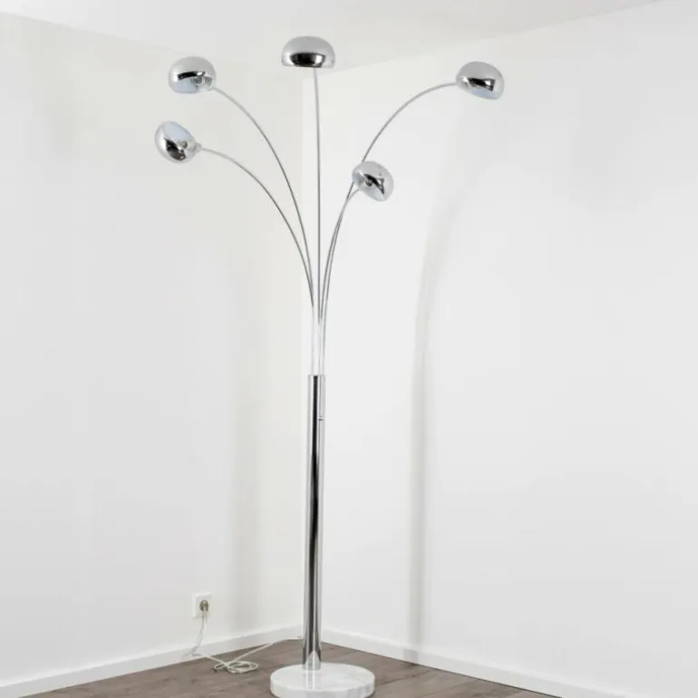 Lampadaire Nikkala Chrome, 5 lumières