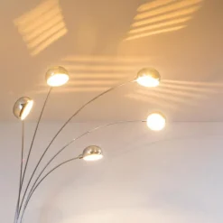 Lampadaire Nikkala Chrome, 5 lumières