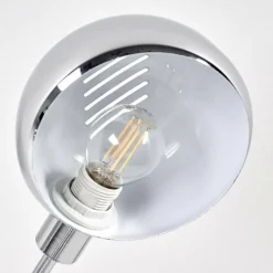 Lampadaire Nikkala Chrome, Blanc, 5 lumières