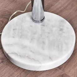 Lampadaire Nikkala Chrome, Blanc, 5 lumières