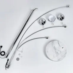 Lampadaire Nikkala Chrome, 3 lumières