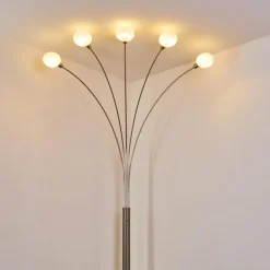 Lampadaire Nikkala Nickel mat, 5 lumières
