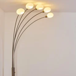 Lampadaire Nikkala Nickel mat, 5 lumières
