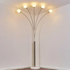 Lampadaire Nikkala Nickel mat, 5 lumières
