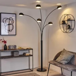 Lampadaire Nikkala Noir, 5 lumières