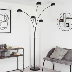 Lampadaire Nikkala Noir, 5 lumières