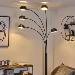 Lampadaire Nikkala Noir, 5 lumières