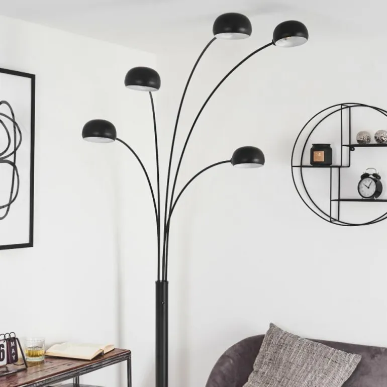Lampadaire Nikkala Noir, 5 lumières