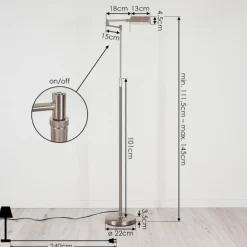 Lampadaire Norrlida LED Nickel mat, 1 lumière