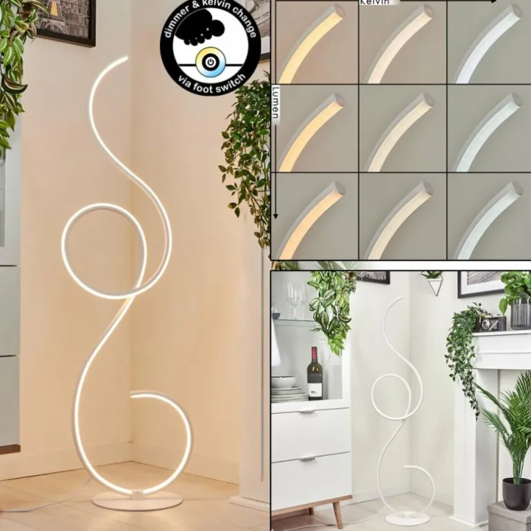 Lampadaire Olok LED Blanc, 1 lumière
