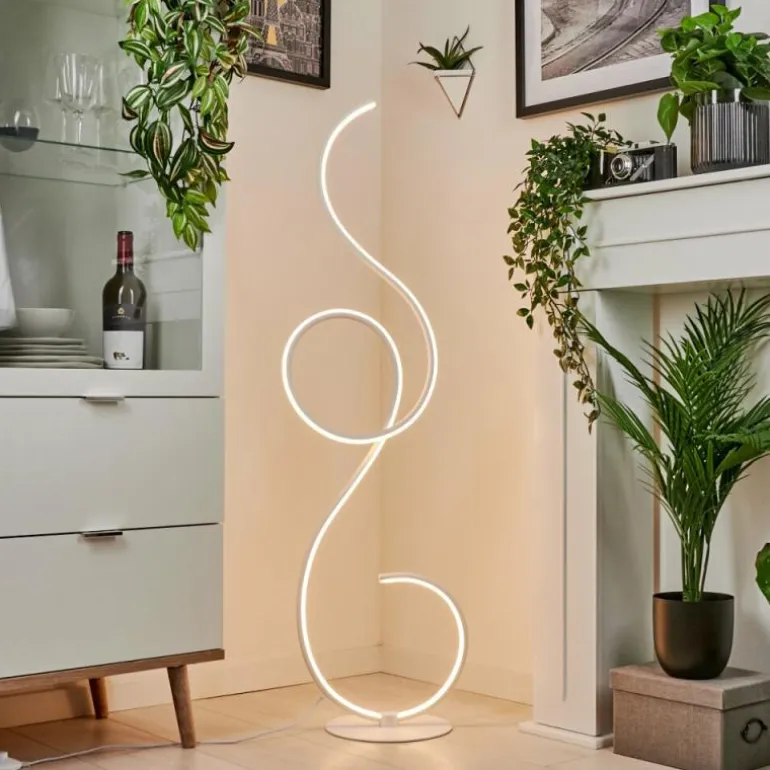 Lampadaire Olok LED Blanc, 1 lumière