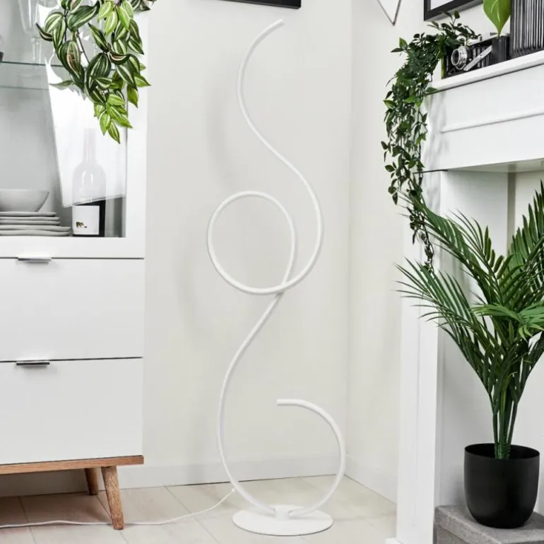 Lampadaire Olok LED Blanc, 1 lumière