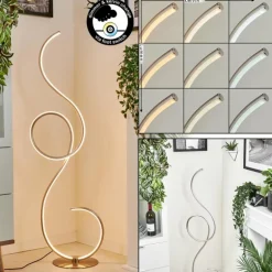 Lampadaire Olok LED Nickel mat, 1 lumière
