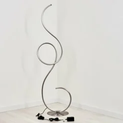 Lampadaire Olok LED Nickel mat, 1 lumière