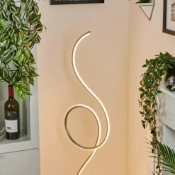 Lampadaire Olok LED Nickel mat, 1 lumière