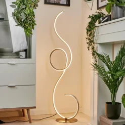 Lampadaire Olok LED Nickel mat, 1 lumière