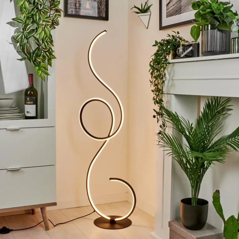 Lampadaire Olok LED Noir, 1 lumière