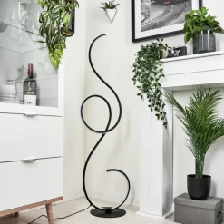 Lampadaire Olok LED Noir, 1 lumière