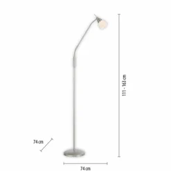 Lampadaire Paul Neuhaus PINO LED Argenté, 1 lumière