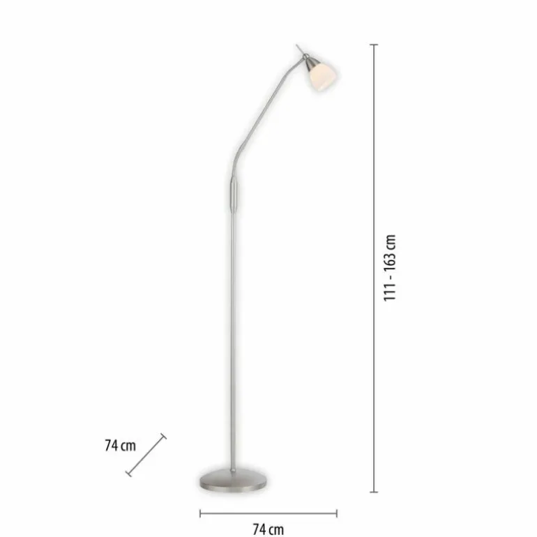 Lampadaire Paul Neuhaus PINO LED Argenté, 1 lumière