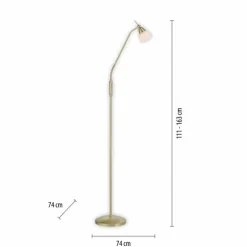 Lampadaire Paul Neuhaus PINO LED Laiton, 1 lumière