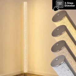Lampadaire Pipe LED Nickel mat, 1 lumière