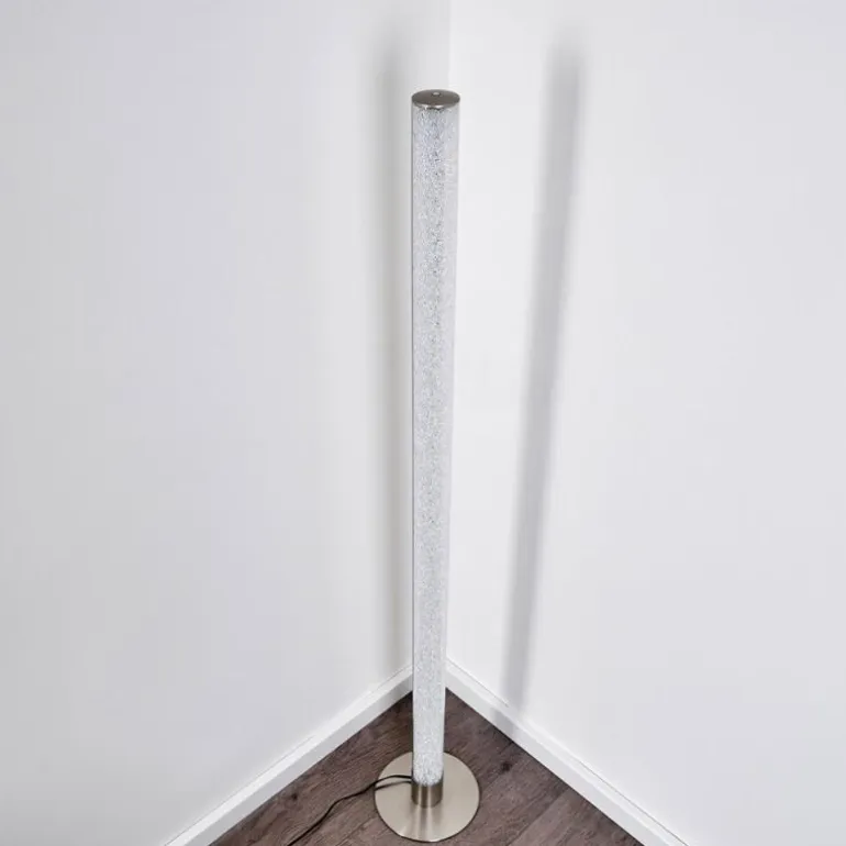 Lampadaire Pipe LED Nickel mat, 1 lumière