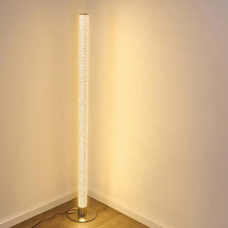 Lampadaire Pipe LED Nickel mat, 1 lumière