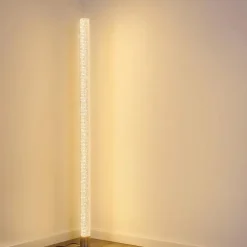 Lampadaire Pipe LED Nickel mat, 1 lumière