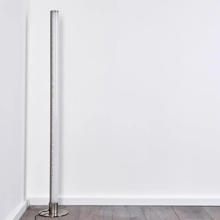 Lampadaire Pipe LED Nickel mat, 1 lumière