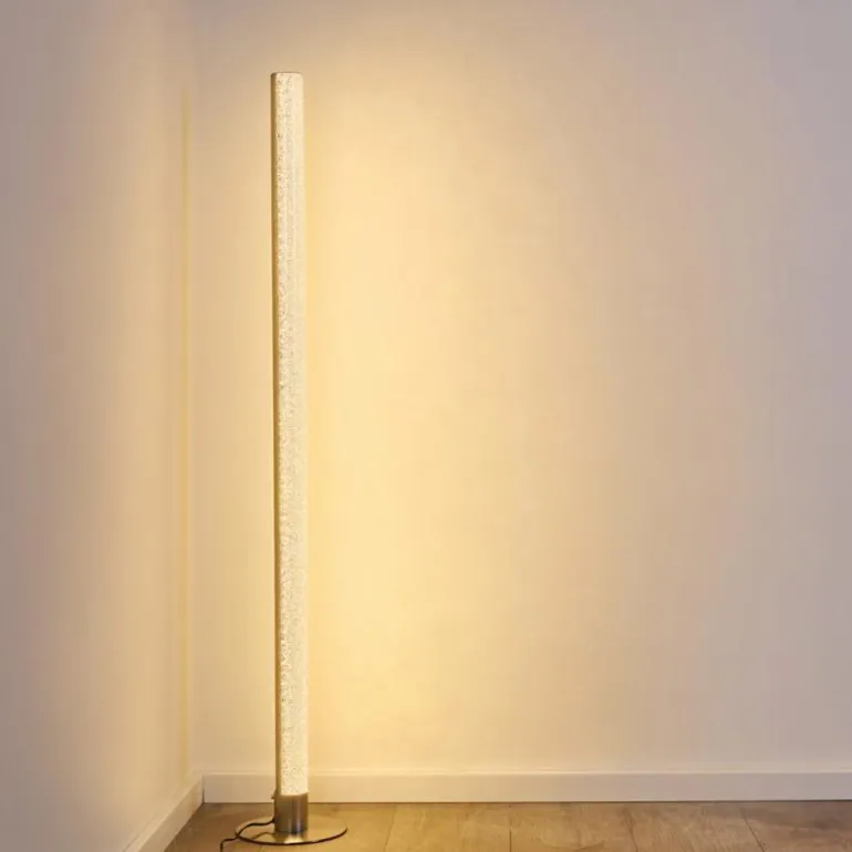 Lampadaire Pipe LED Nickel mat, 1 lumière