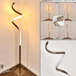 Lampadaire Pitasch LED Nickel mat, 1 lumière