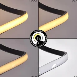 Lampadaire Pitasch LED Noir, 1 lumière