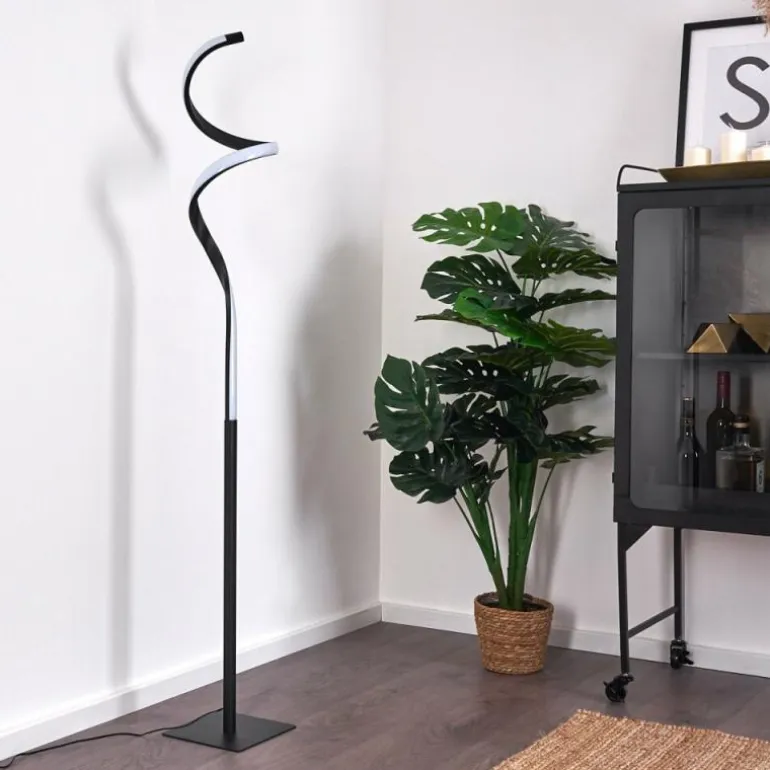 Lampadaire Pitasch LED Noir, 1 lumière