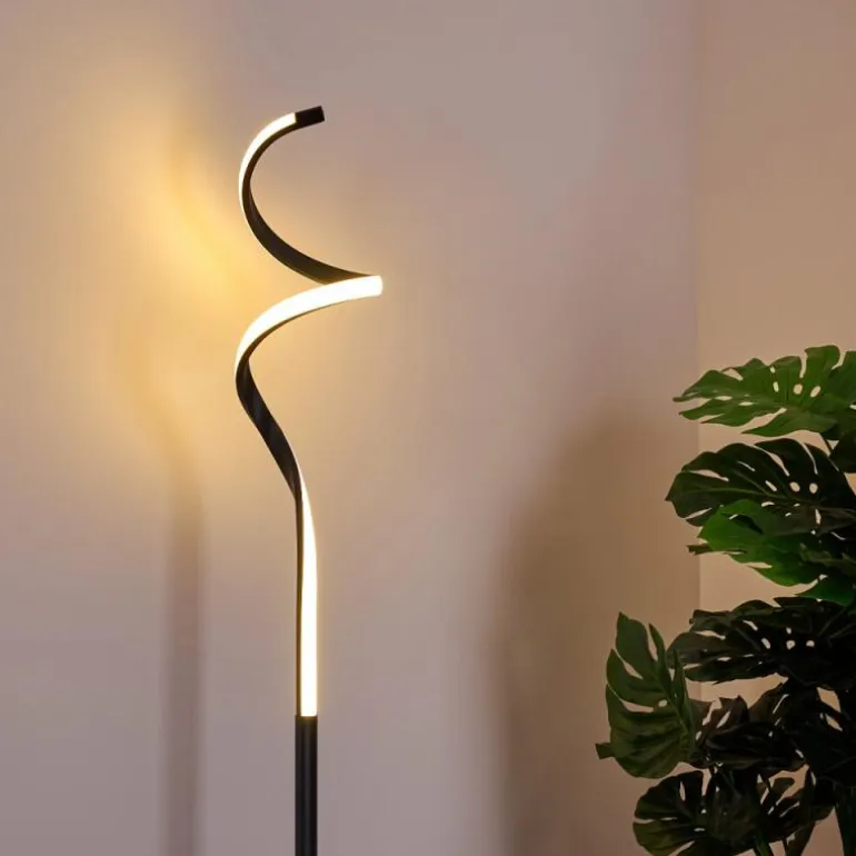 Lampadaire Pitasch LED Noir, 1 lumière