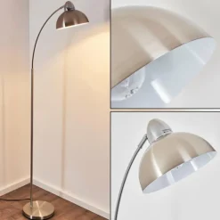 Lampadaire Poitou Nickel mat, 1 lumière