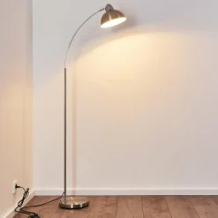 Lampadaire Poitou Nickel mat, 1 lumière