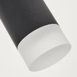 Lampadaire Pousseline LED Noir, 1 lumière