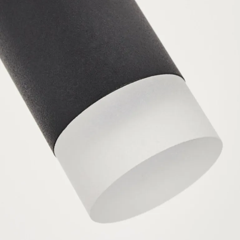 Lampadaire Pousseline LED Noir, 1 lumière