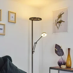 Lampadaire Rabeja LED Laiton, 2 lumières