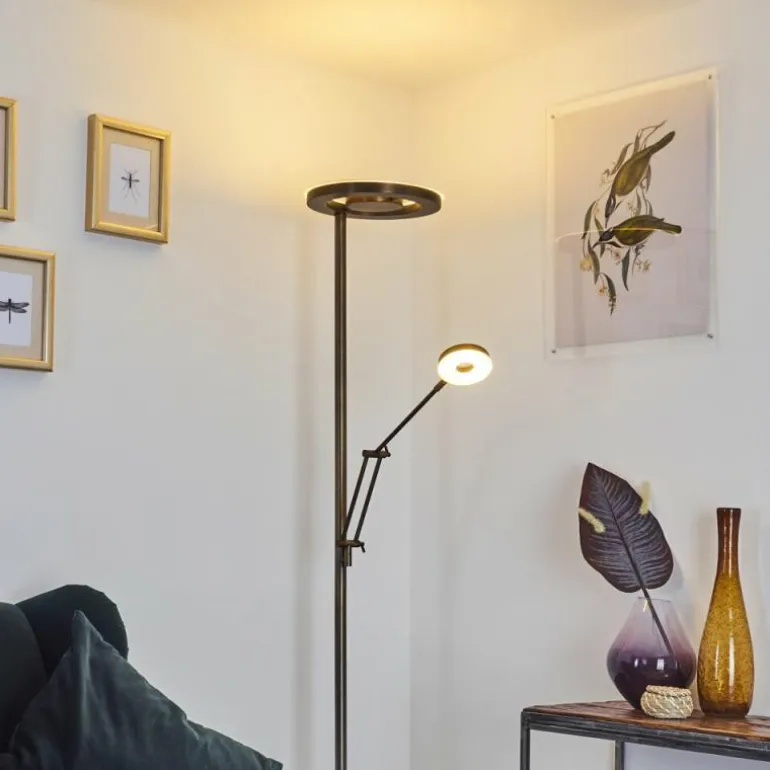 Lampadaire Rabeja LED Laiton, 2 lumières