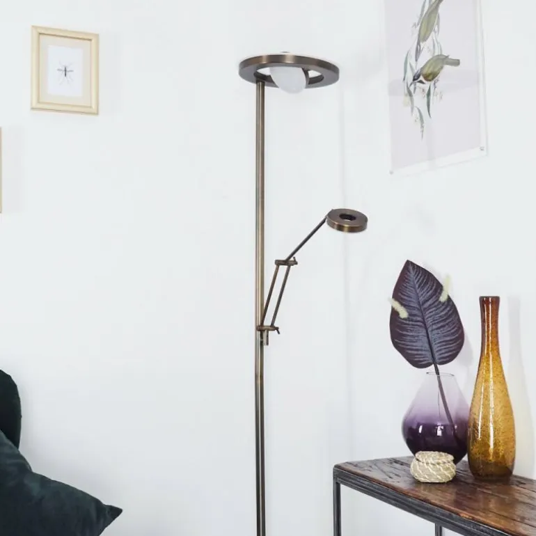 Lampadaire Rabeja LED Laiton, 2 lumières